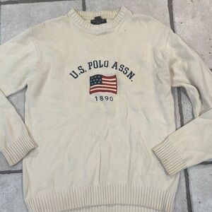 u.S polo assn. Stars and Stripes knit sweater VTG